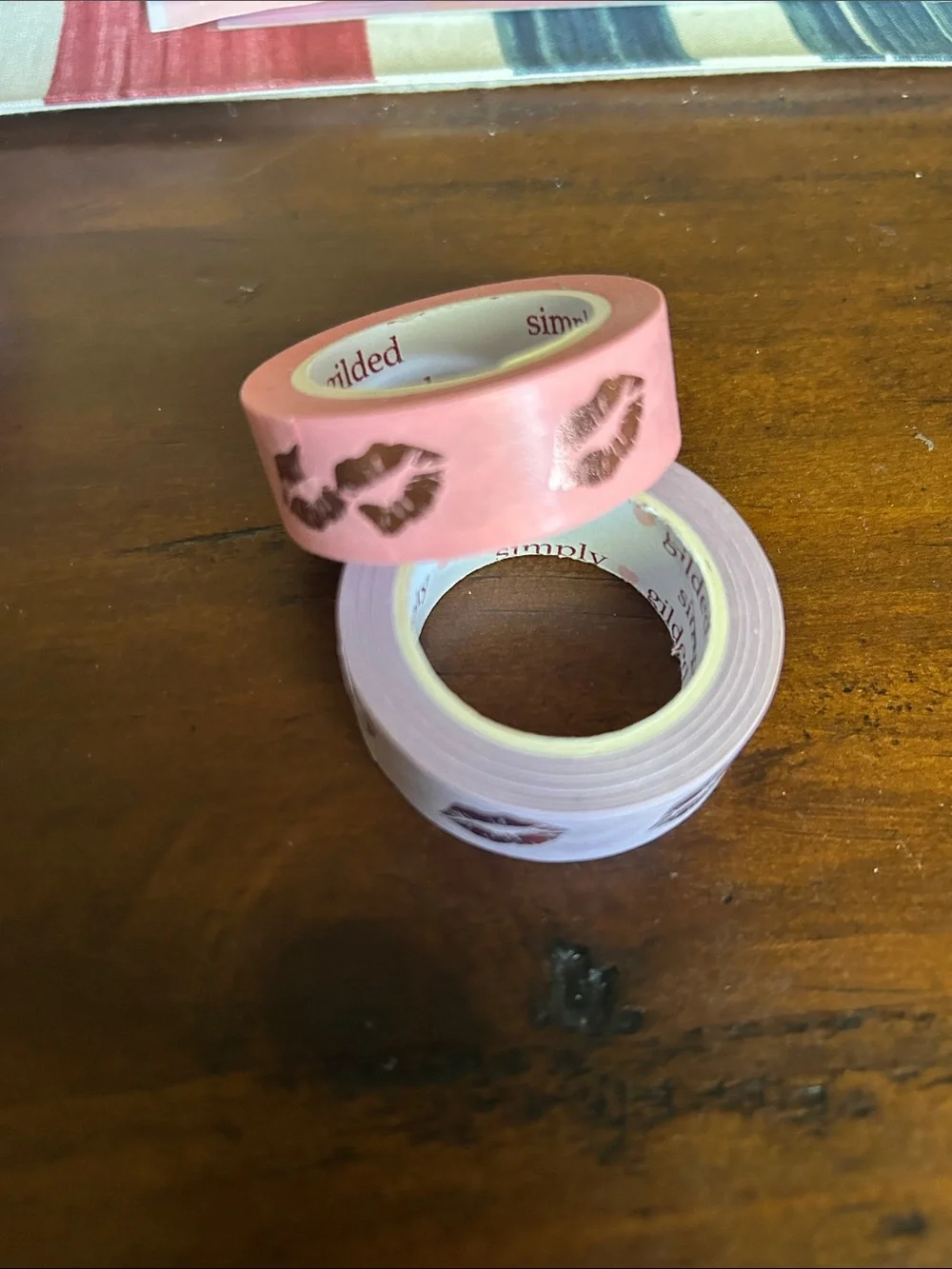 Simply Gilded Kiss Print Washi tape bundle 4- Pink & Lavender